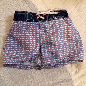 GAP Kids Swim Trunks - Blue and Red Pattern